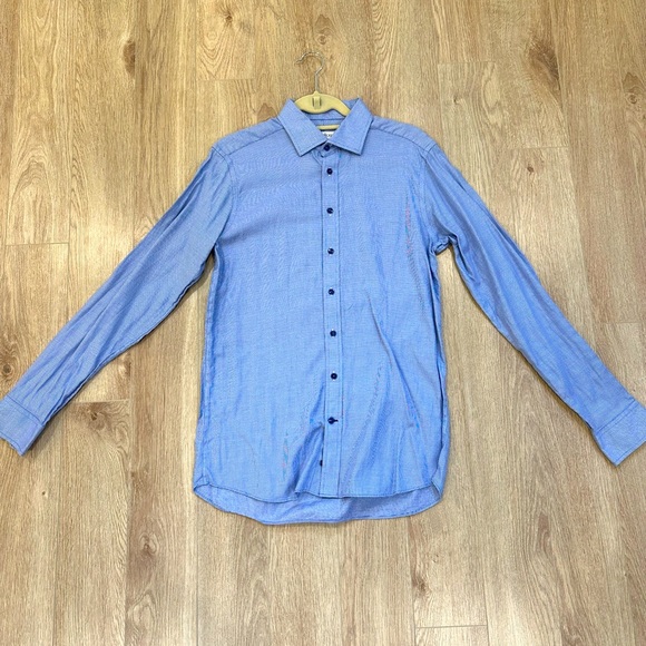 Harry Rosen - Men’s Blue & White Dress Shirt (15.5 - Medium) - Picture 1 of 2